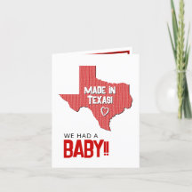 Red Herringbone Fabriqué au Texas Photo Baby
