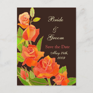 Faire-part Red Roses : Enregistrer la carte postale Mariage D
