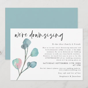 Faire-part Réduction de mariage Script Eucalyptus Moderne