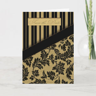 Faire-part Regalia - Enregistrer la date (Noir/Tan)