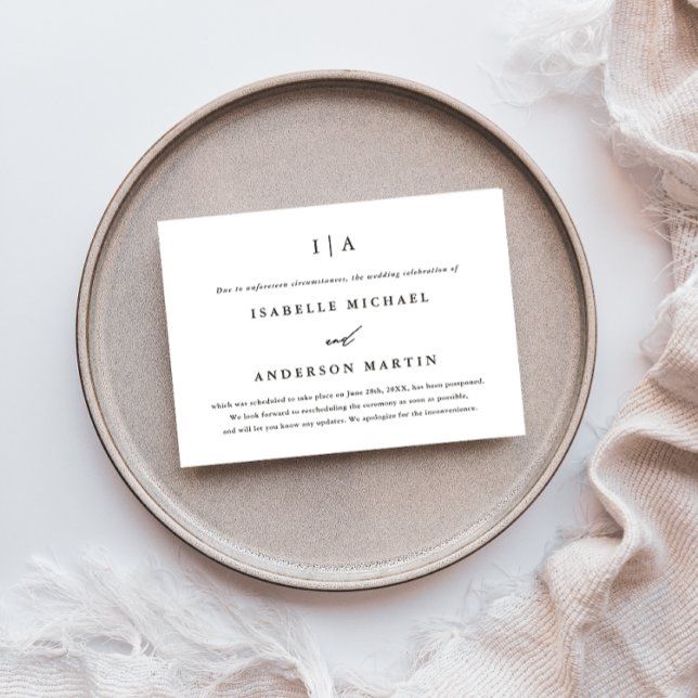 Faire-part Remise du Mariage Monogramme classique (Créateur téléchargé)