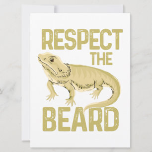 Faire-part Respectez l'animal barbu de reptile de dragon de