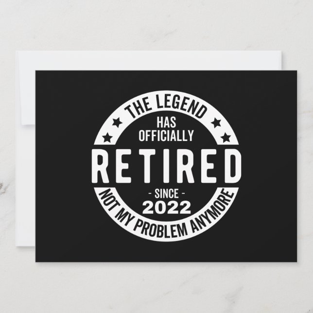Faire-part Retired 2022 (Devant)