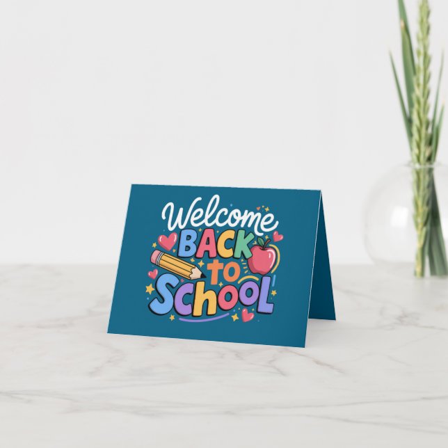 Faire-part Retour à l'école Enseignant Premier jour d'école D (Devant)