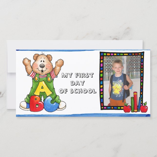 Faire-part Retour à l'école photo (Devant)