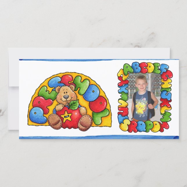 Faire-part Retour à l'école photo (Devant)