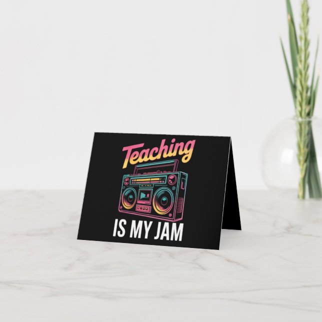 Faire-part Retour à l'école Rétro Enseigner est mon truc 80s  (Devant)