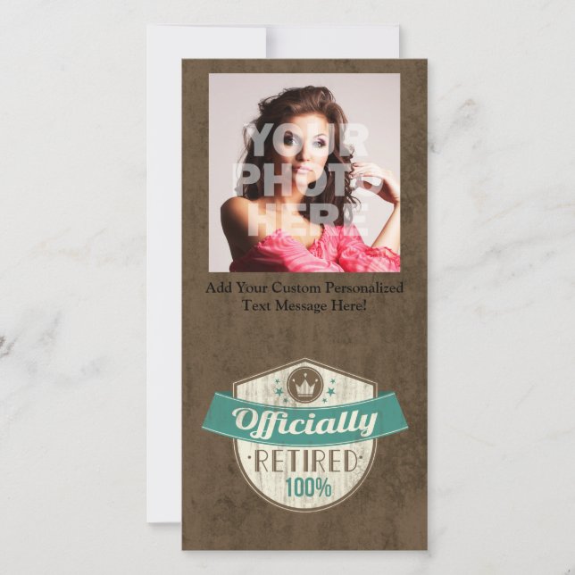 Faire-part Retraite officielle, 100% Retraite Vintage (Devant)