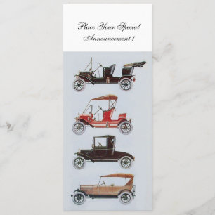 Faire-part RÉTROS VOITURES 2, RESTAURATION AUTOMATIQUE, blanc