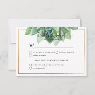 Faire-part Réussite de verdure RSVP Stylish Rose du désert