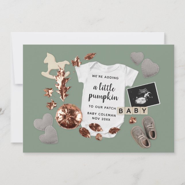 Faire-part Révélation de grossesse automne Thanksgiving Citro (Devant)