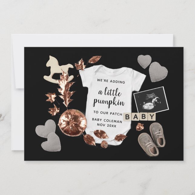 Faire-part Révélation de grossesse automne Thanksgiving Citro (Devant)