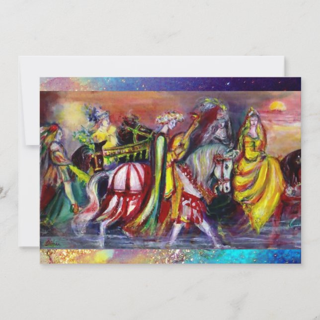 Faire-part RIDERS DANS LA NUIT, éclatant bleu éclatant (Devant)