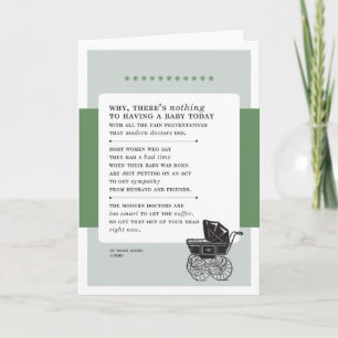 Faire-part Rien à avoir un bébé Vintage mauvais conseil