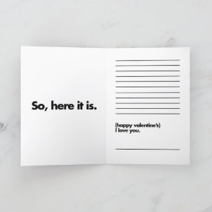 Faire-part Rien de corné dans Valentine's