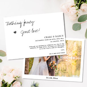 Faire-part Rien de Fantaisiste, Juste un Émariage Intime avec