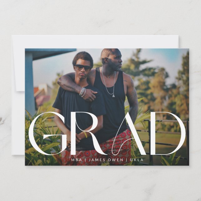 Faire-part Roche blanche foncée | Unité photo moderne (Devant)