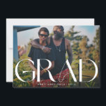 Faire-part Roche blanche foncée | Unité photo moderne<br><div class="desc">Alors que vous vous préparez à franchir la prochaine grande étape de votre vie, assurez-vous de marquer l'occasion avec une carte de faire-part de diplôme spécial. Commémorez votre réalisation en style avec des designs amusants et passionnants, personnalisés avec tous les détails de votre journée spéciale. La carte idéale pour partager...</div>