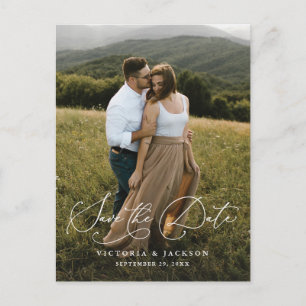 Faire-part Romance Vertical Enregistrer la carte postale Date
