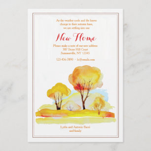 Faire-part romantique d'automne