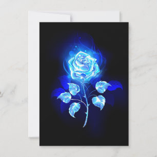 Faire-part Rose bleu brûlant