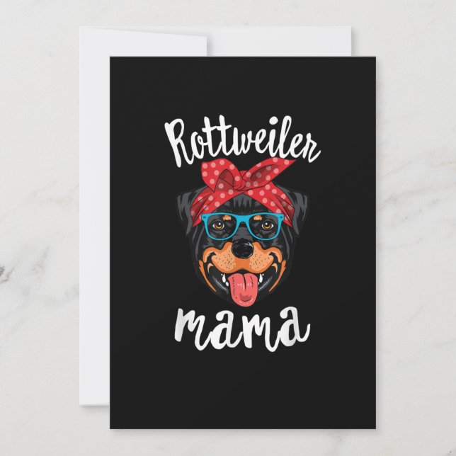 Faire-part rottweiler maman chiot maman chien maman amant amo (Devant)