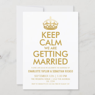 Faire-part Royaume-Uni Union Jack Mariage Royaume-Uni Gold Cr