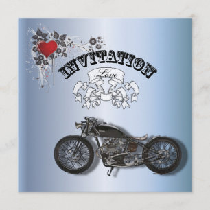 Faire-part Russe grunge Motorcyle Mariage Moker