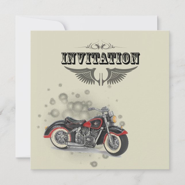 Faire-part Russe grunge Motorcyle Mariage Moker (Devant)