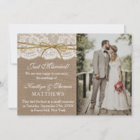 Rustic Twine Bow Mariage photo mariage