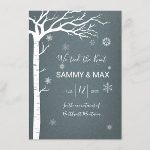 Faire-part Rustique Mariage de Birch Winter Birch