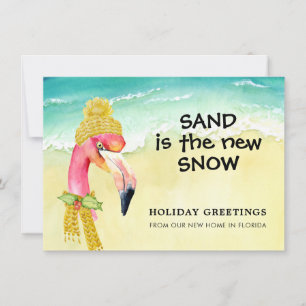 Faire-part Sand est le nouveau Flamant rose de neige Beach Ho