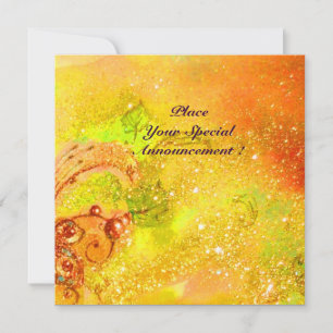 Faire-part SAPPHO, DANSE, MUSIQUE ET POÉSIE, Étincelles D'or