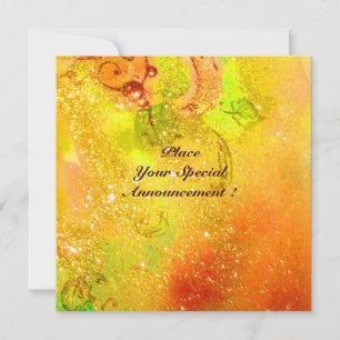 Faire-part SAPPHO, DANSE, MUSIQUE ET POÉSIE, Étincelles D'or