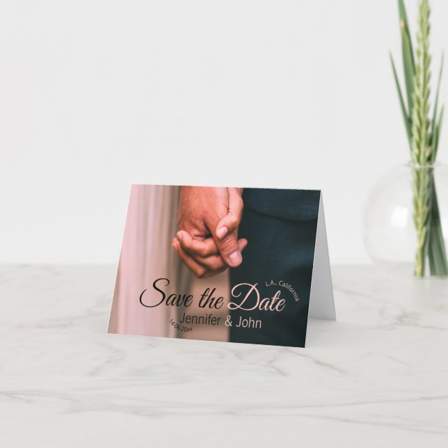Faire-part Sauvegarder la date ajouter nom du couple lieu dat (Devant)