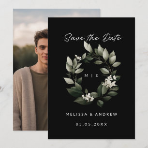 Faire-part Sauvegarder la date verte Wreath