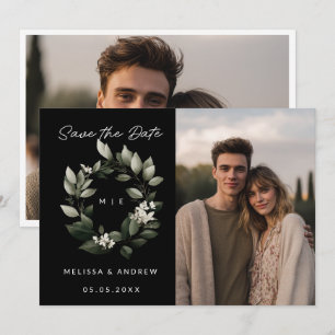 Faire-part Sauvegarder la date verte Wreath