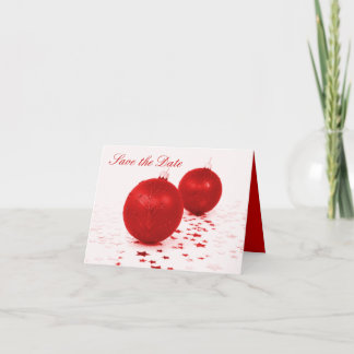 Faire-part "Save the Date" - Arbre de Noël rouge