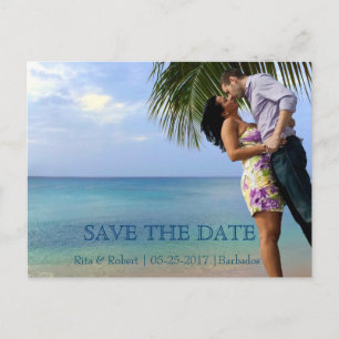 Faire-part Save the date Océan Carte postale Couple Image