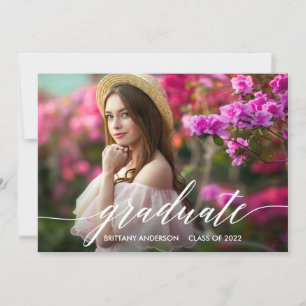 Faire-part Script de calligraphie moderne Diplôme photo