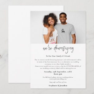 Faire-part Script de photo de réduction de mariage moderne
