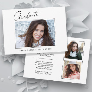 Faire-part Script d'encre unique minimal moderne - 3ème photo