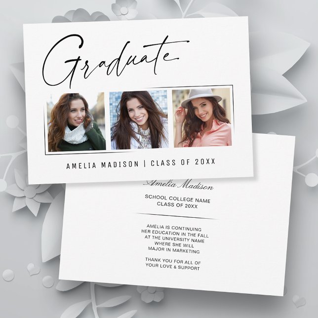 Faire-part Script d'encre unique minimal moderne - 3ème photo (Créateur téléchargé)