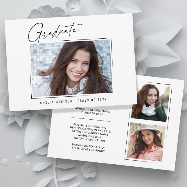 Faire-part Script d'encre unique minimal moderne - 3ème photo (Créateur téléchargé)