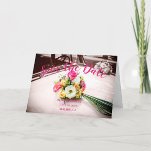 Faire-part Script simple - voiture vintage Enregistrer la dat