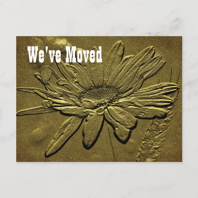 Faire-part Sculpté Daisy Nouvelle adresse Carte postale Flora (Devant)