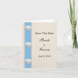 Faire-part Seashell Beach Wedding Enregistrer La Date