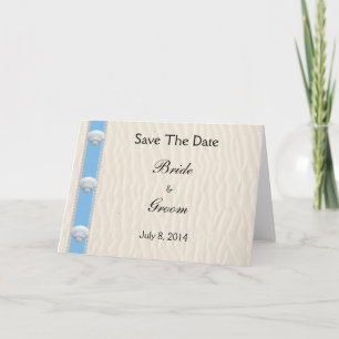 Faire-part Seashell Beach Wedding Enregistrer La Date