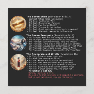 Faire-part Séquence de signes du Livre de l'Apocalypse - Bibl