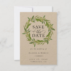 Faire-part Serre D'Olive Toscane Enregistrer La Date